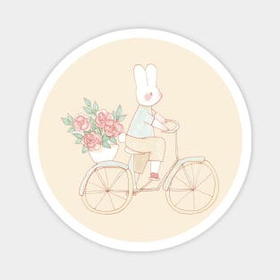 Cycling Bunny Magnet